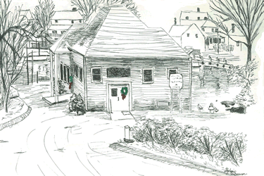 Aspray Boat House at Christmas