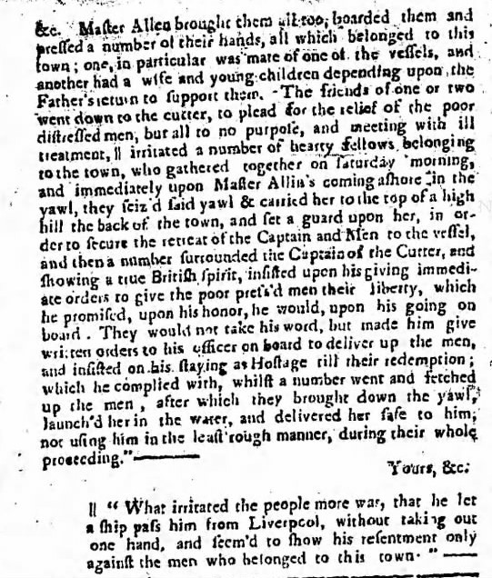 The Hartford Courant, Monday December
                  24, 1764. Page 3