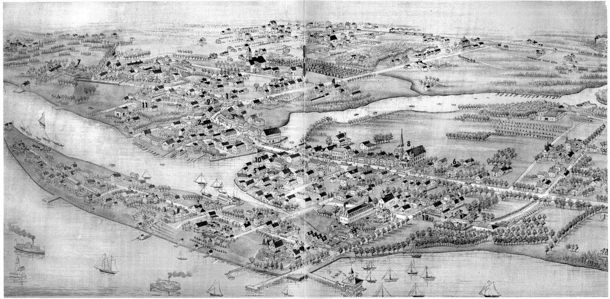 Old Map of
                  Pawtuxet Village c1890